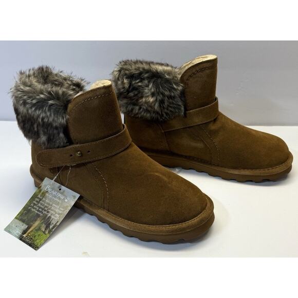 BearPaw Koko Hickory II Brown Women's Size 10 New With Box Wool Lamb Skin - Picture 1 of 15
